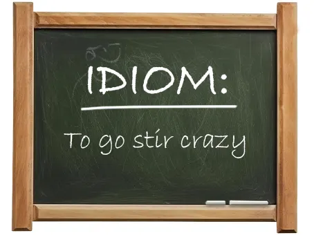 english idiom to go stir crazy