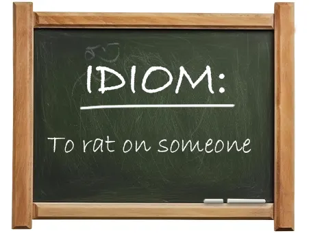 english idiom to rat on someone