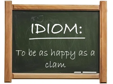 english idiom to be as happy as a clam