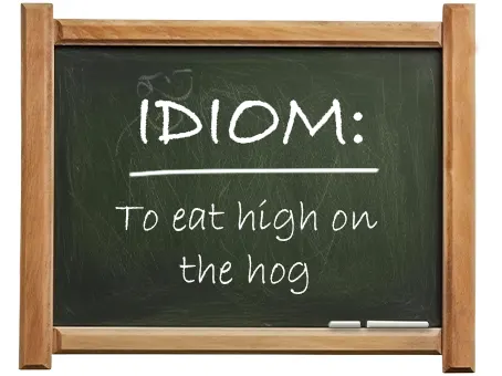 english idiom to eat high on the hog